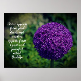Perfektes Lila Angebot der Allium Blume Motivieren Poster