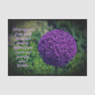Perfektes Lila Angebot der Allium Blume Motivieren Seidenpapier