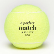 Perfektes Match Personalisierte Wedding Tennis Bal Tennisbälle