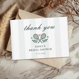 Perfektes Match Tennis Brautparty Dankeskarte