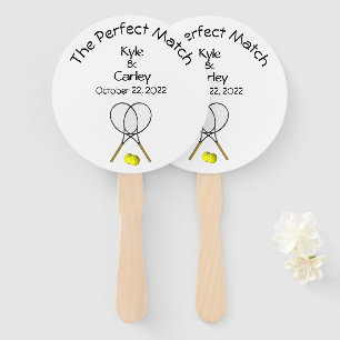 Perfektes Match Wedding White Hand Fan Fächer