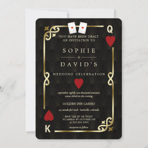 Perfektes Paar Ace Casino Las Vegas Poker Hochzeit Einladung