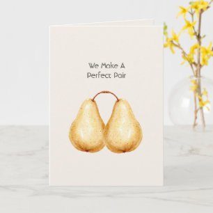 Perfektes Paar Birnenliebe Karte