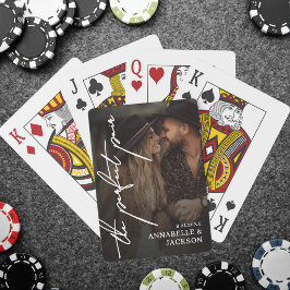 Perfektes Paar Foto Hochzeitsgeschenk Spielkarten