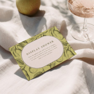 Perfektes Pair Vintag Pear Brautparty Begleitkarte