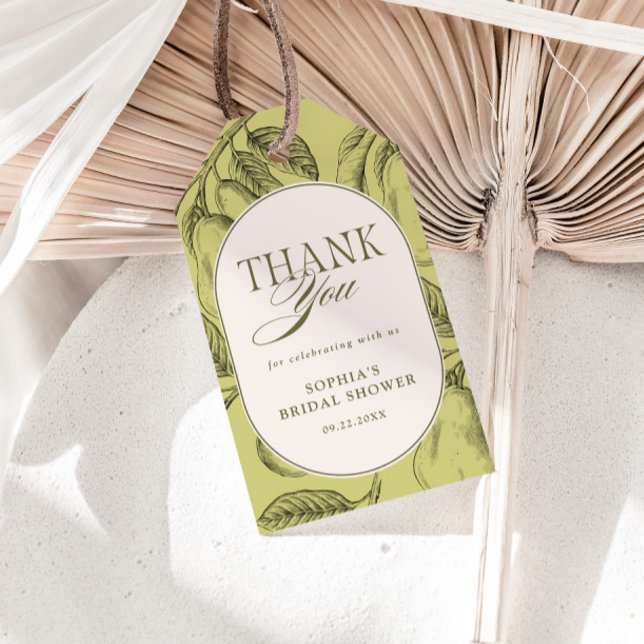 Perfektes Pair Vintag Pear Brautparty Geschenkanhänger (Von Creator hochgeladen)