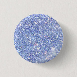 Perfektes Paradise Sky Blue Sparkle Glitzer Button