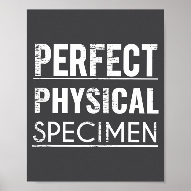Perfektes physisches Exemplar Zitat Lustiger Spruc Poster (Vorne)