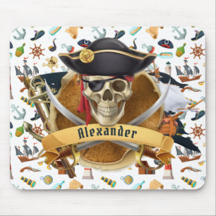 Perfektes Piratenmuster PERSONALISIEREN Mousepad