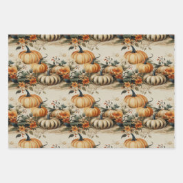 Perfektes Pumpkin Party Halloween Erntedank Fall Geschenkpapier Set