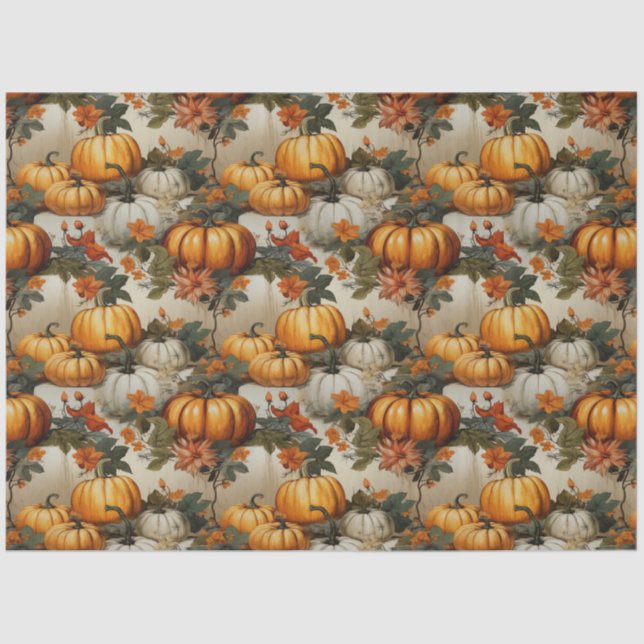 Perfektes Pumpkin Party Halloween Erntedank Fall Seidenpapier (Vorderseite)