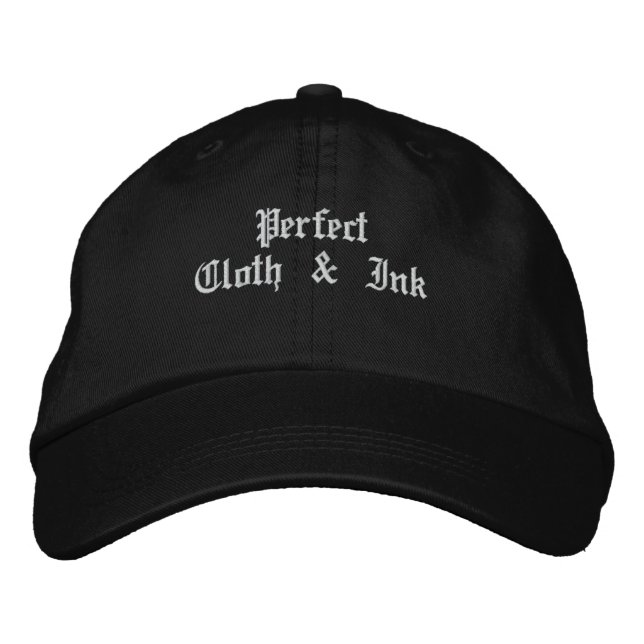 Perfektes Tuch & Tinte Bestickte Kappe (Vorderseite)