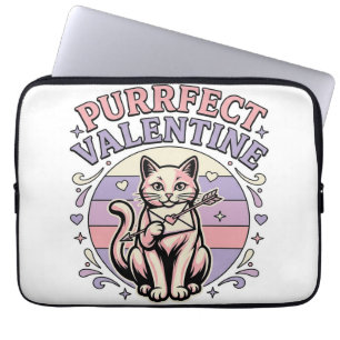 Perfektes Valentinskatze Valentinsliebe Vintage Ve Laptopschutzhülle