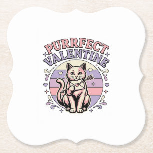 Perfektes Valentinskatze Valentinsliebe Vintage Ve Untersetzer