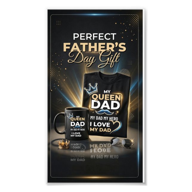 Perfektes Vatertagsgeschenk Poster | Mein König Da (Vorne)