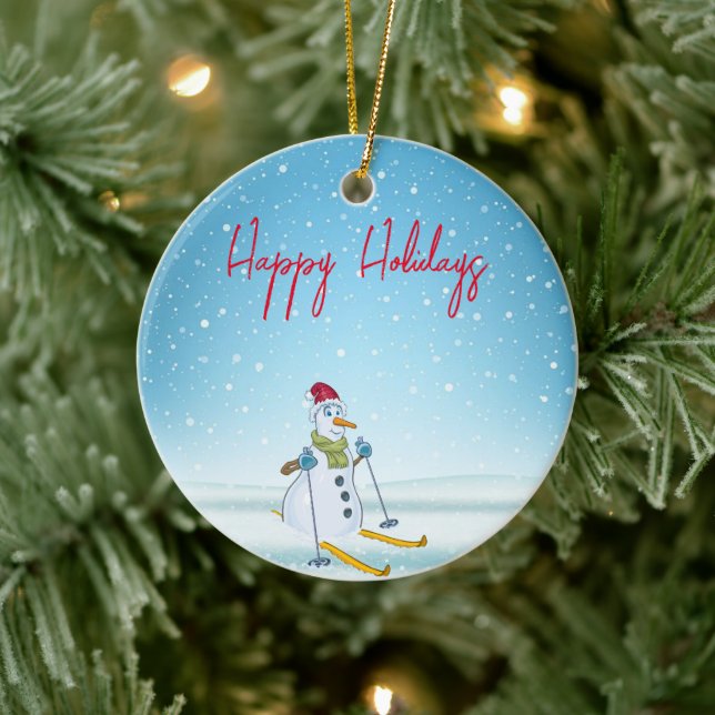 Perfektes Weihnachtsgetränk Keramik Ornament (Baum)