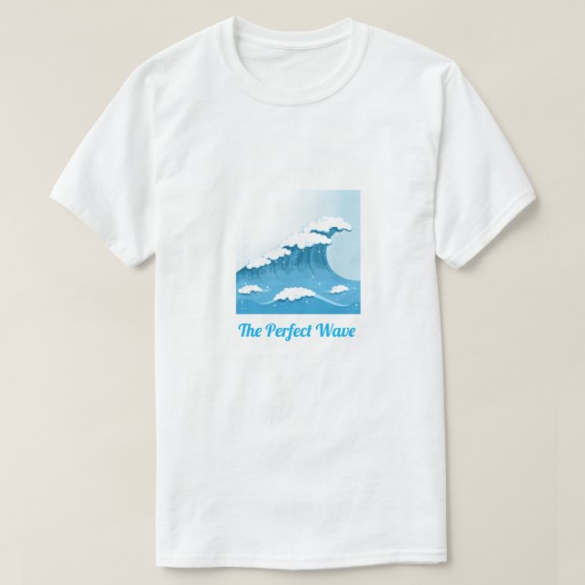 Perfektes Wellenmotto Blue Wave Surf and Ocean T-Shirt (Design vorne)
