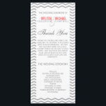 Perfektes Zickzack/Zig Zag Hochzeitsprogramm<br><div class="desc">Ändern Sie die Farben,  um sie Ihrem Thema anzupassen.  Klicken Sie auf "Anpassen",  um die Schriftart/Texte zu verschieben.</div>