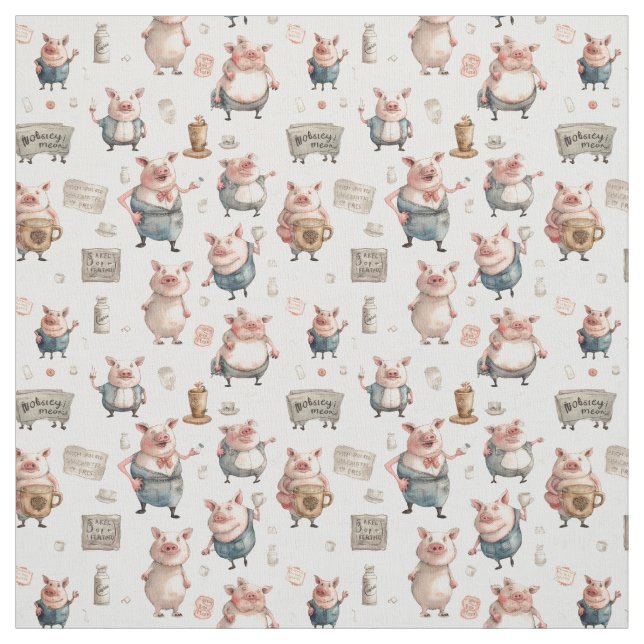 Perfektion bei Schweinen: Whimsy Pig Stoff (Muster)