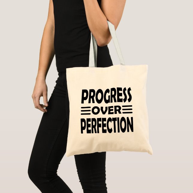 Perfektion ist nicht nötig | Fortschritte Tragetasche (Vorderseite (Produkt))