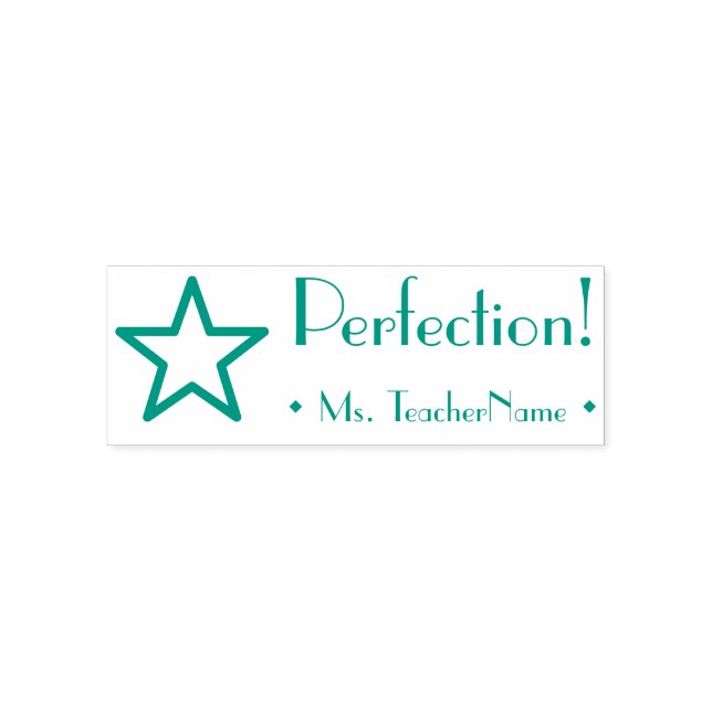 "Perfektion!" + Name des Autors Permastempel (Design)