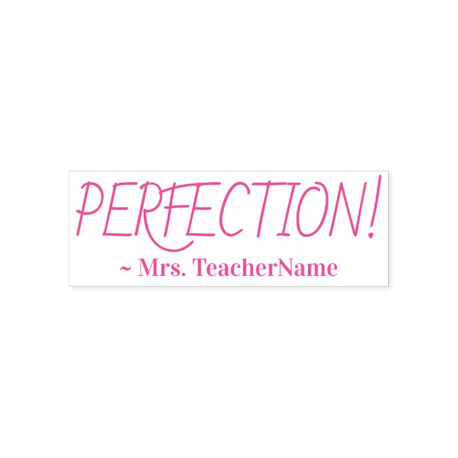 "PERFEKTION!" Tutor Rubber Briefmarke Permastempel (Design)