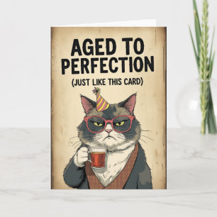 Perfektion - Vintager Geburtstag im sonnigen Stil Karte
