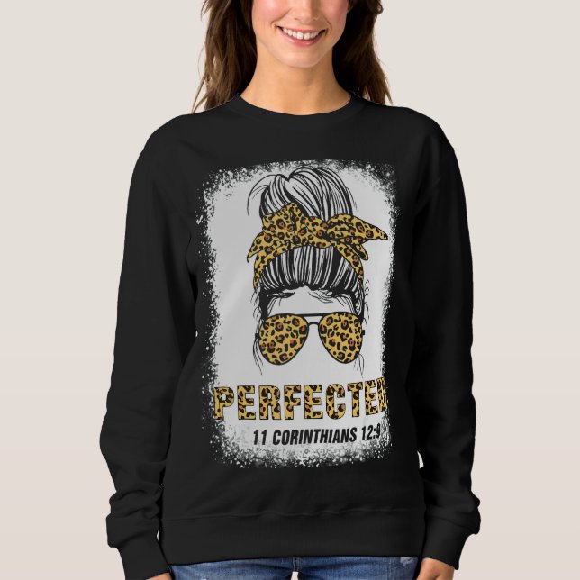 Perfektionierte 11 Korithen 129 Bibelverse Bleache Sweatshirt (Vorderseite)