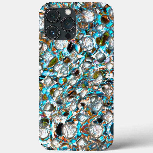 Perforiertes blaues Stück über weißer Textur Case-Mate iPhone Hülle (Rückseite)