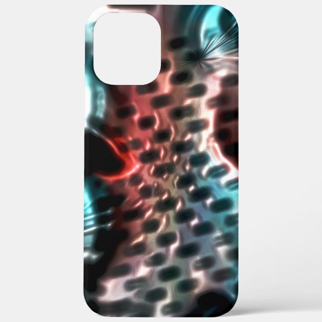 Perforiertes Brettdesign mit 'Tinte' Tropfen auf W Case-Mate iPhone Hülle (Rückseite)