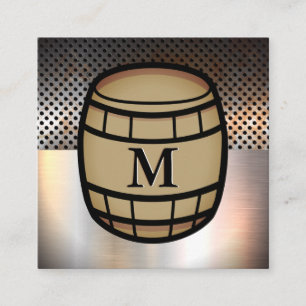 Perforiertes Metall   Metallblech   Barrel Quadratische Visitenkarte