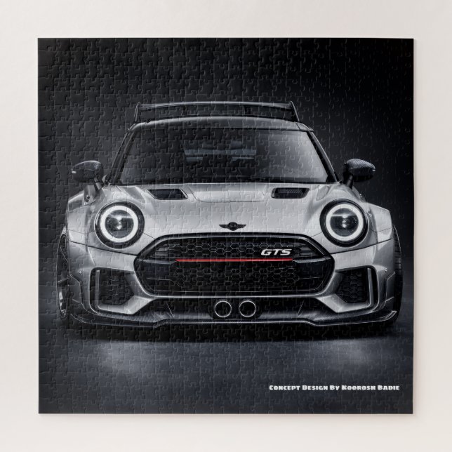 Performance-Hatchback Frontansicht Automobilkunst  Puzzle (Vertikal)