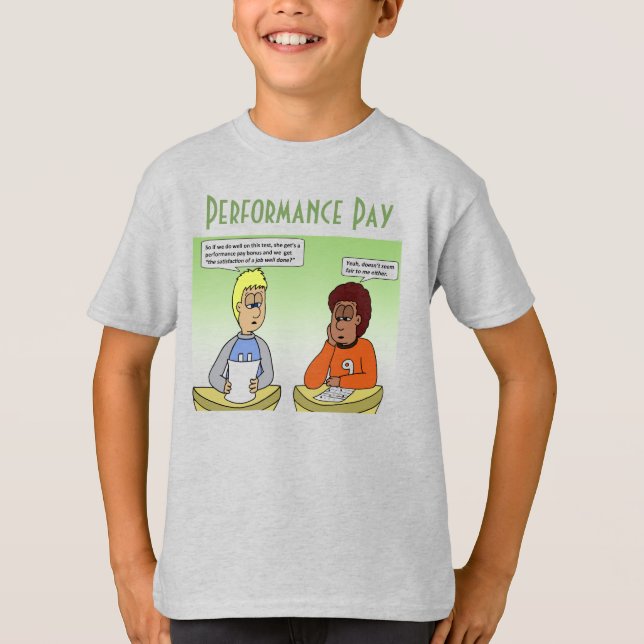 Performance Pay Grey Boy's T - Shirt (Vorderseite)