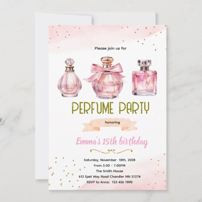 Perfume Party Invitation Einladung (Vorderseite)