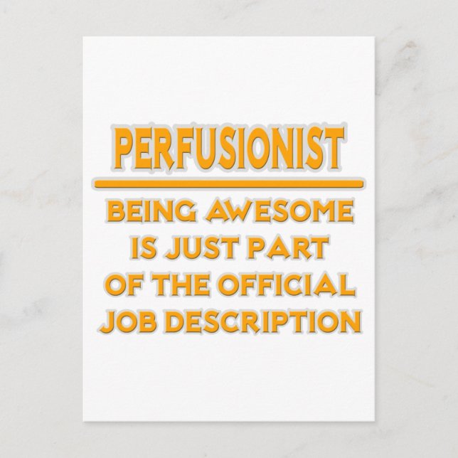 Perfusionist .. Stellenbeschreibung Postkarte (Vorderseite)
