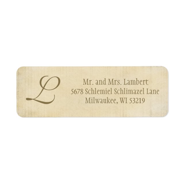 Pergament-Monogramm anpassbar (Vorne)