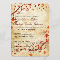 Pergament-Wirbels-Ahorn verlässt Vintage Hochzeit