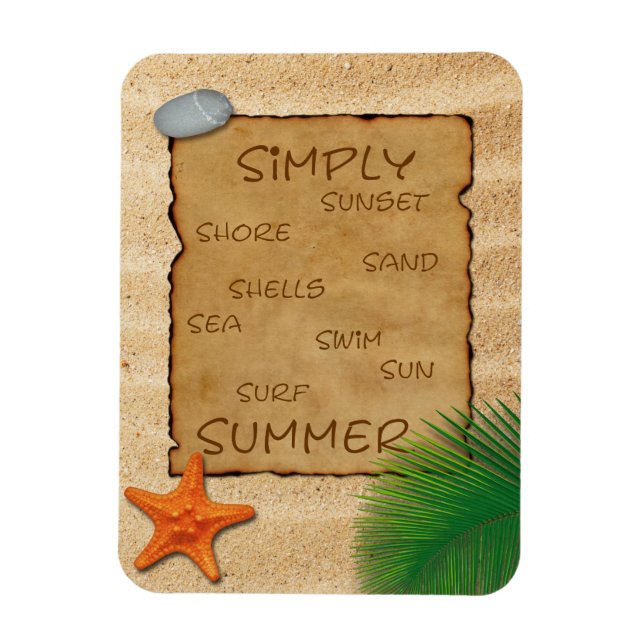 Pergament zum Hintergrund von Sand - Flexible Magn Magnet (Vertikal)