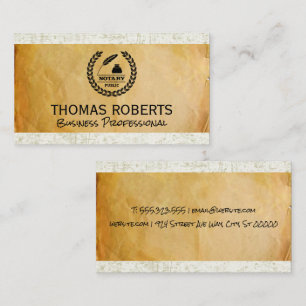 Pergamentpapier Notar-Logo Visitenkarte