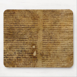 Pergamenttext mit antikem Schreiben, altes Papier Mousepad