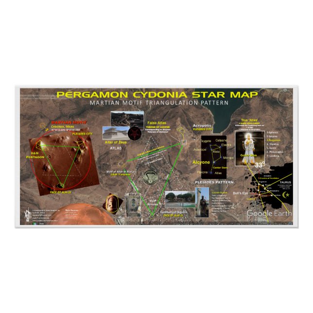 Pergamon Star Map Poster (Vorderseite)