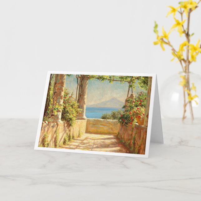 Pergola auf Capri, Emil Wennerwald Karte (Gelbe Blume)