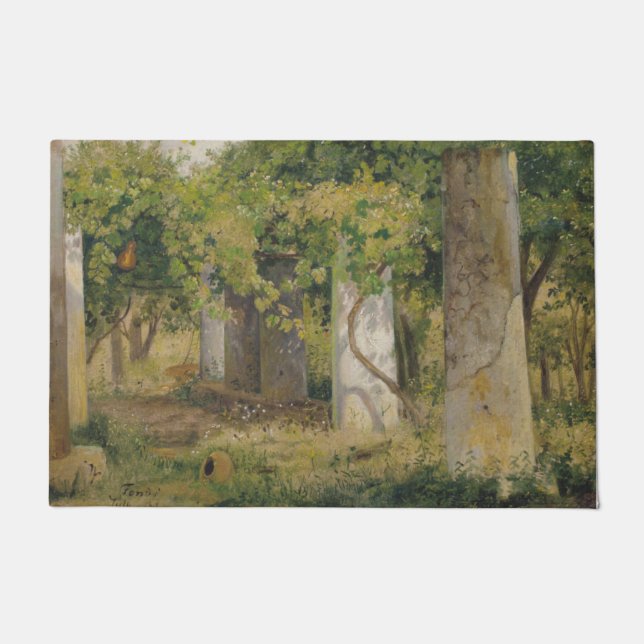 Pergola mit Weintrauben (Weinlandschaft) Fußmatte (Vorderseite)