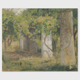 Pergola mit Weintrauben (Weinlandschaft) Geschenkpapier