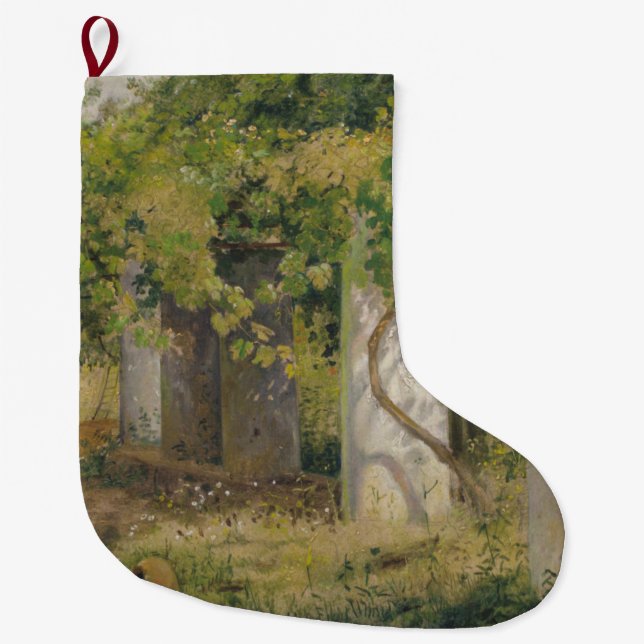 Pergola mit Weintrauben (Weinlandschaft) Großer Weihnachtsstrumpf (Vorderseite)