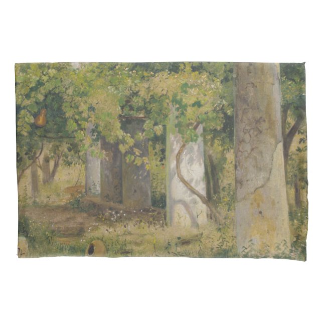 Pergola mit Weintrauben (Weinlandschaft) Kissenbezug (Vorderseite-Links)