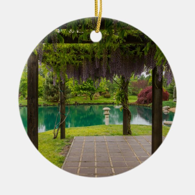 Pergola of Wisteria Keramik Ornament (Vorne)