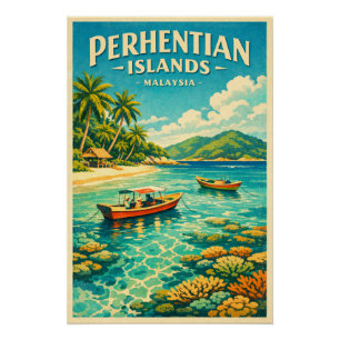 Perhentian-Inseln, Malaysia, in einem lebendigen Poster