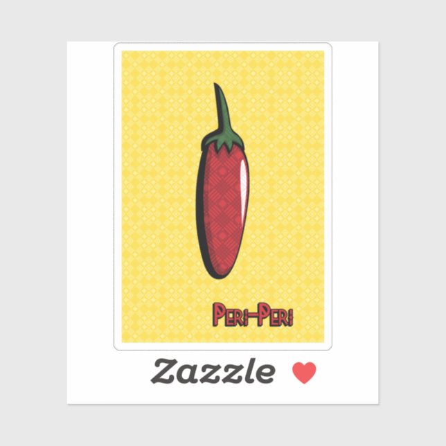 Peri-Peri-Chili Pepper Aufkleber (Blatt)