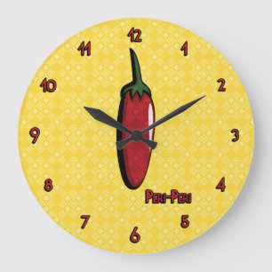 Peri-Peri Chili Pepper Clock Große Wanduhr